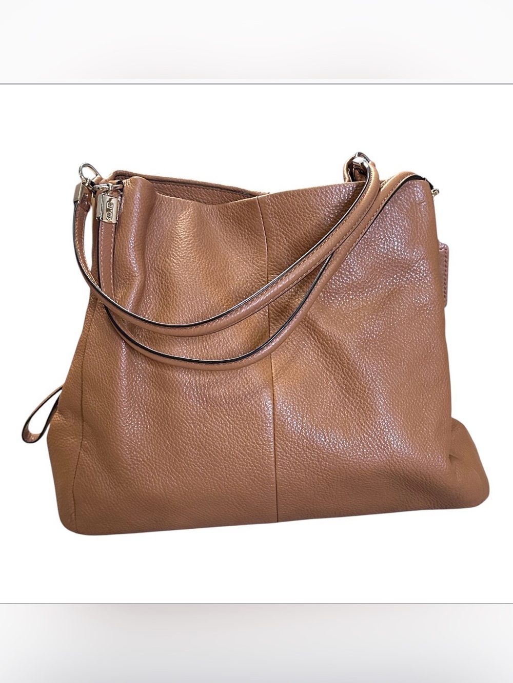 Coach Madison Phoebe Shoulder Bag in Saddle Pebbled Leather - Picture 2 of 10
